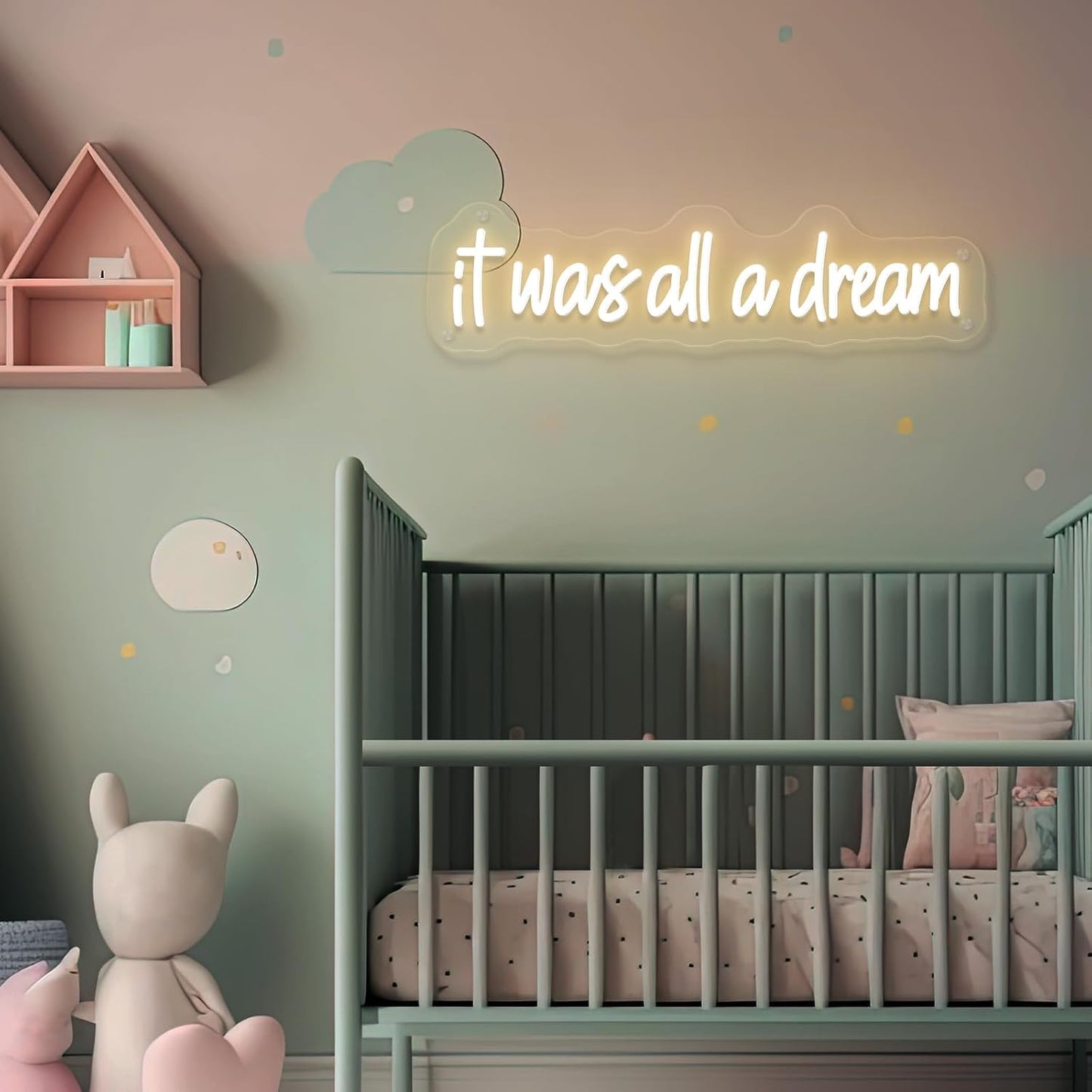 It Was All A Dream Neon Sign USB Powered Three Adjustable Brightness It Was All A Dram Neon LED Signs for Room Decor for Living Room Bedroom Wedding neon SIgn Chrisma Gifts Birthday Gifts