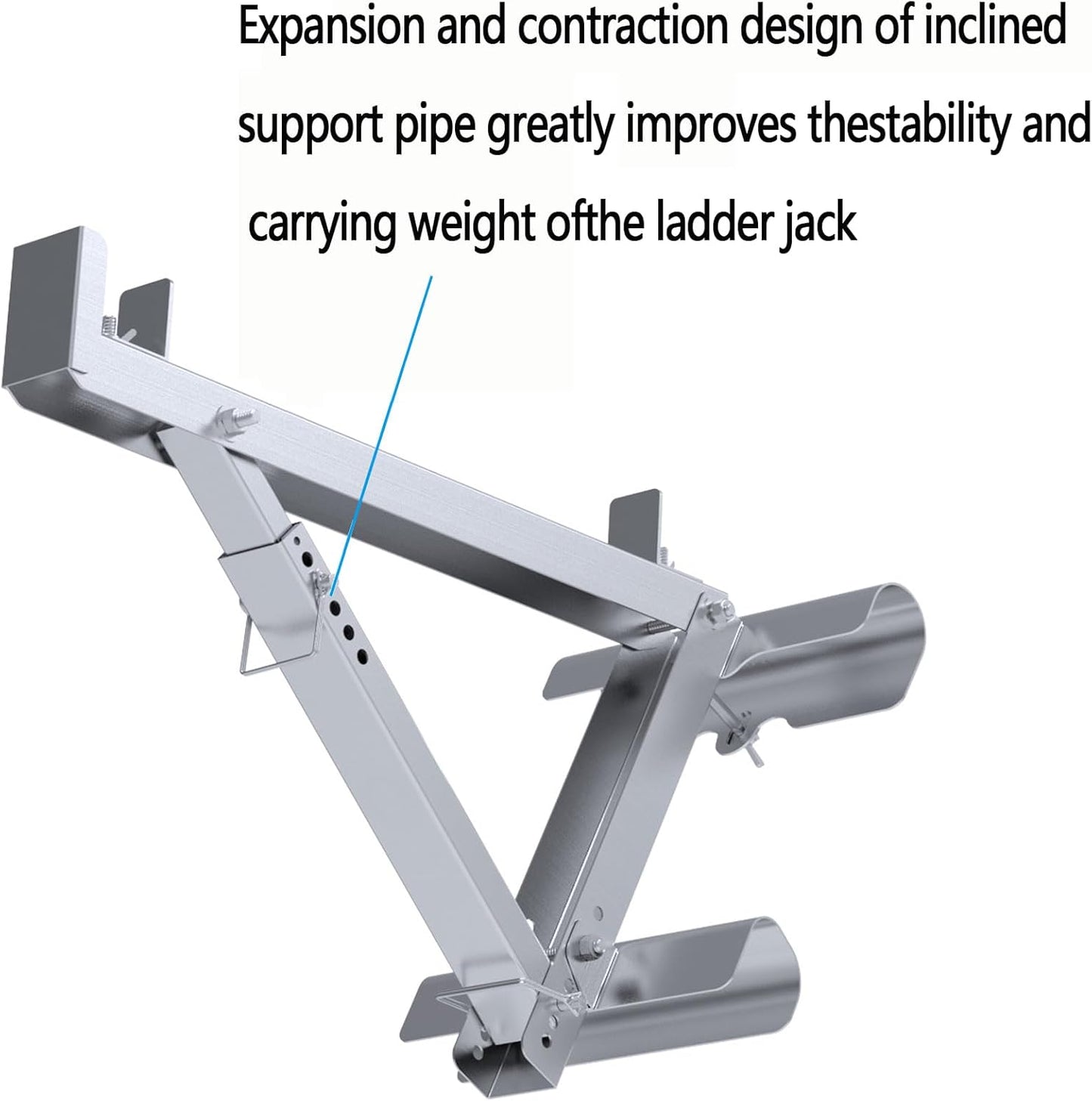 Ladder Jacks 2 Pack Scaffolding Platform Bracket - Two-Rung Short Body Extension Ladder Jack for Working 20 inch Stage