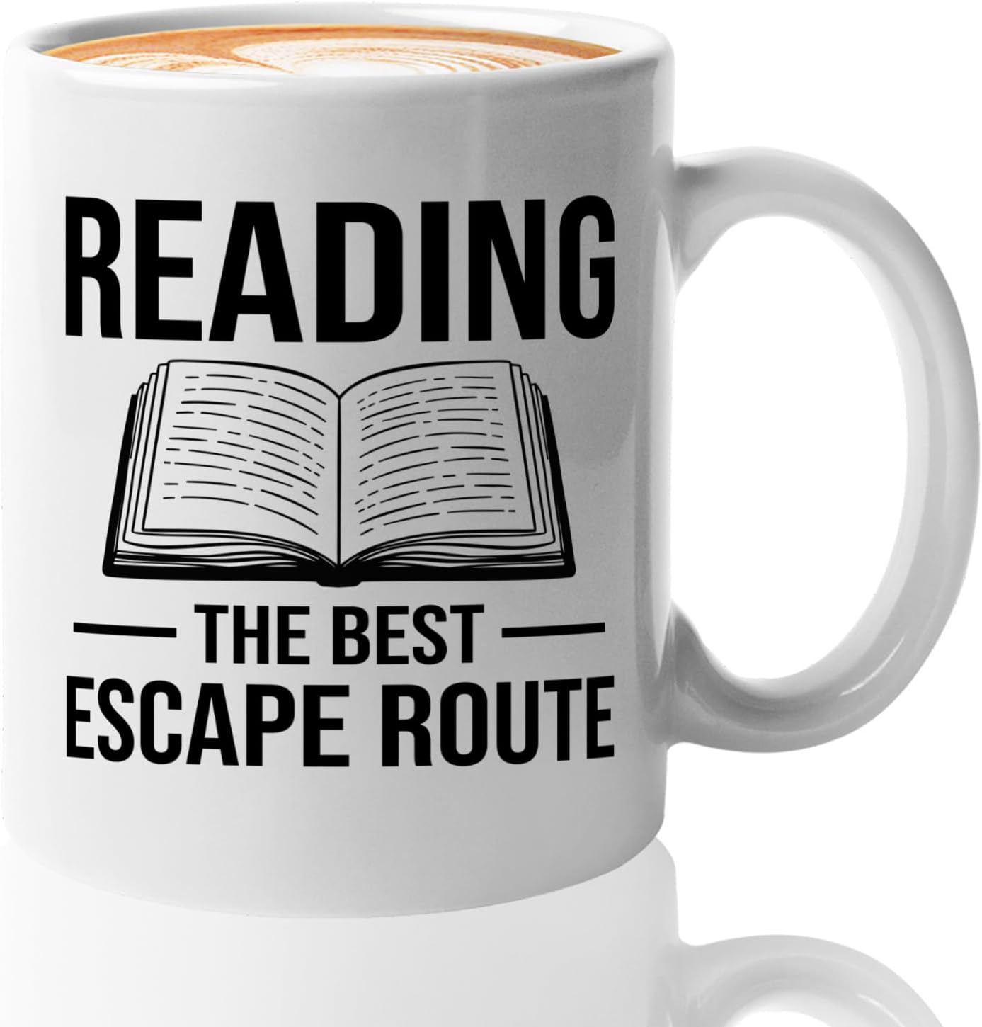 Book Lover Coffee Mug 11oz White -Reading The Best - Bookworm Literature Library Book Lover Reader Booked Editor Intellectual Studious