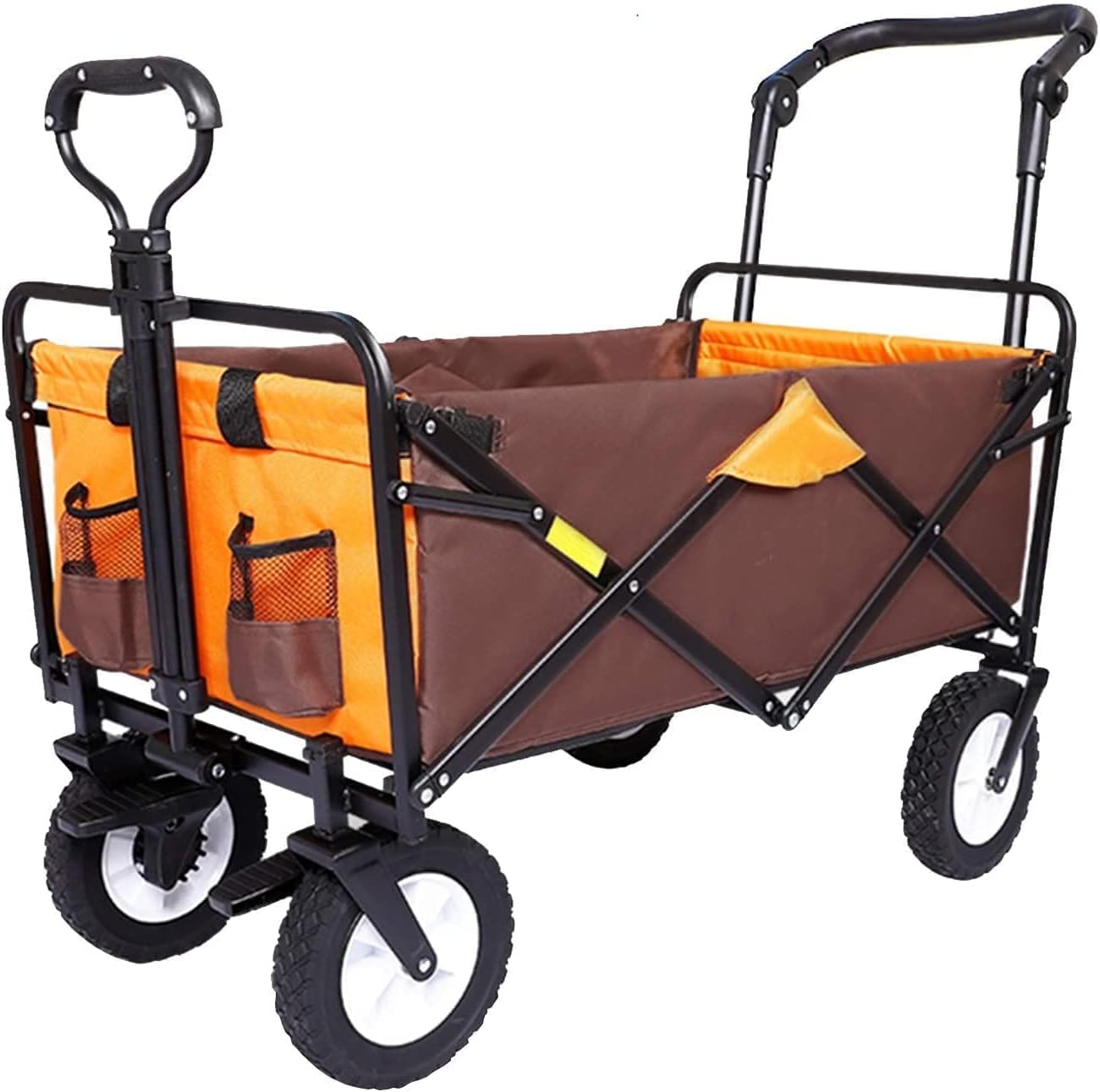 Beach Trolley Fishing Trolley with Putter Foldable Garden Utility Vehicle Large Capacity Heavy Trailer Convenient and l Bearing 100kg/220lbs (Color : Style 1)