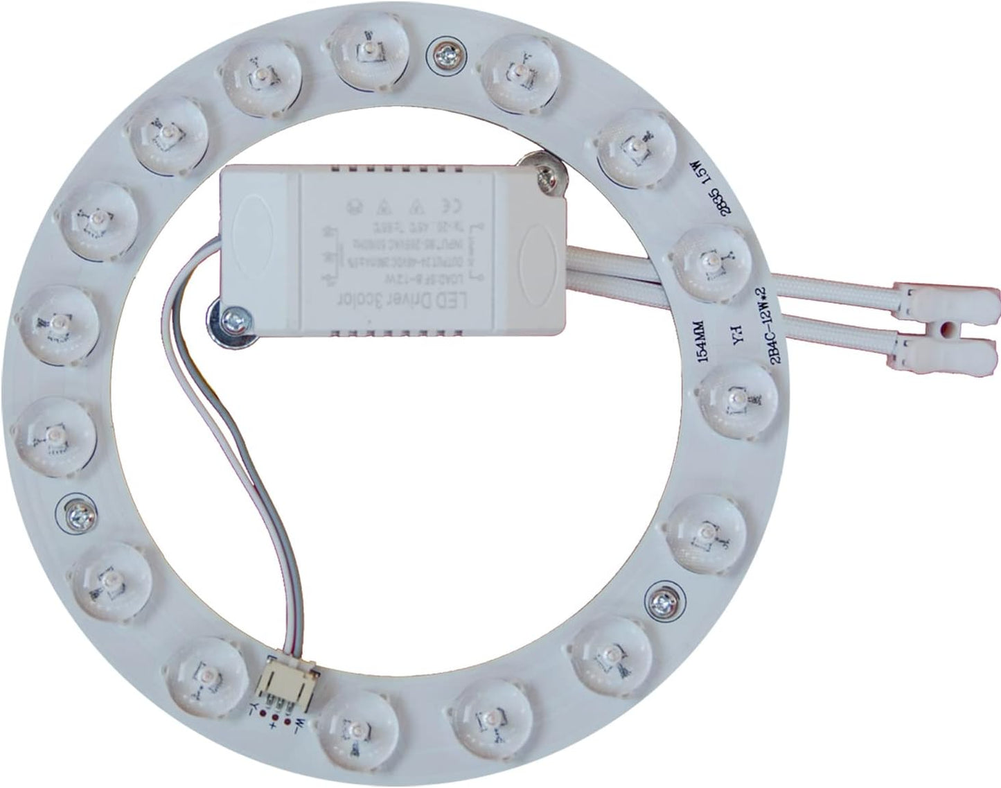 12W LED Flush Mount Ceiling Fan Light Kit Replacement,Retrofit LED Light Engine Panel,4500K Natural Light (1 Pack)