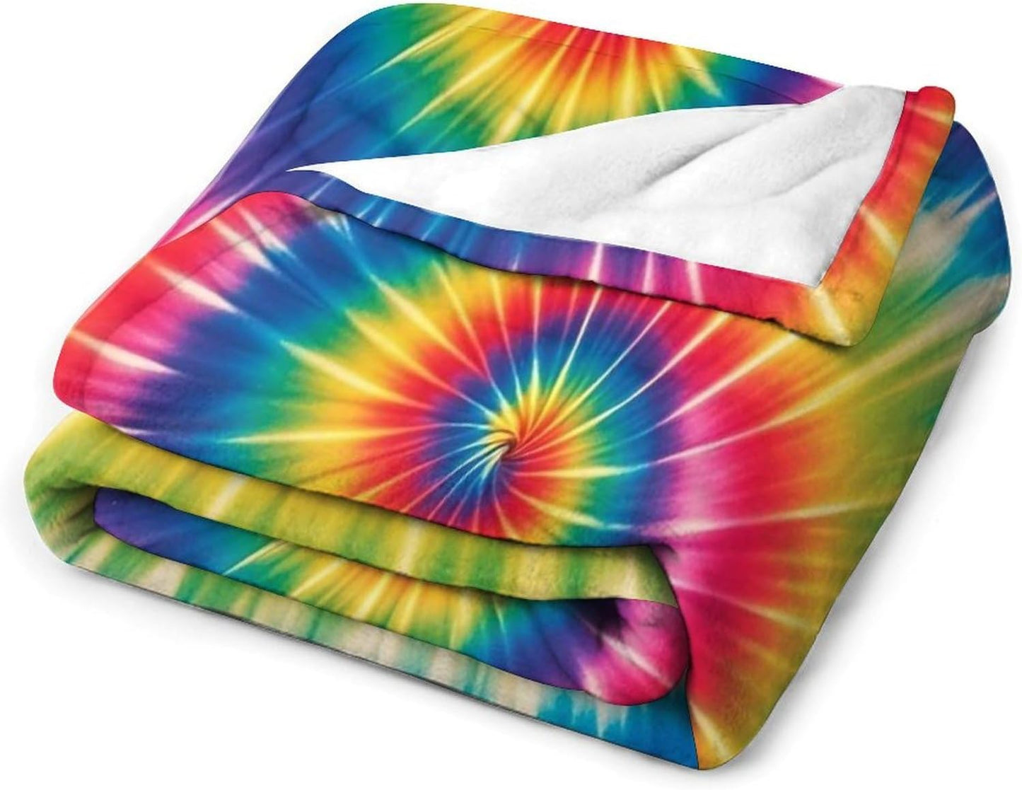 Tie Dye Rainbow Blanket Super Soft Lightweight Throw Blanket Cute Cozy Warm Bed Blanket Decorative Fuzzy Blanket All-Season Home Decor Gift for Sofa Couch Living Room 40"*50" （100 * 130cm）
