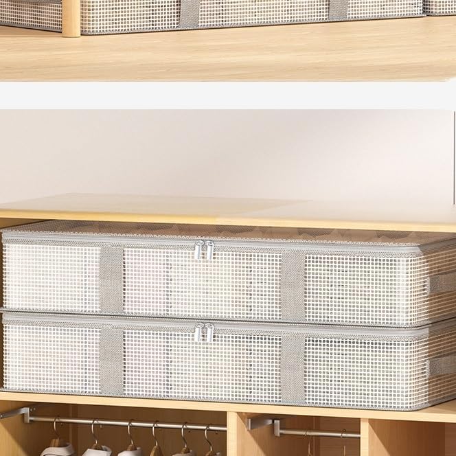 Quilt Storage Bag Large Capacity Under-Bed Clothes Wardrobe Foldable Organizer Bags(85 * 45 * 20cm)