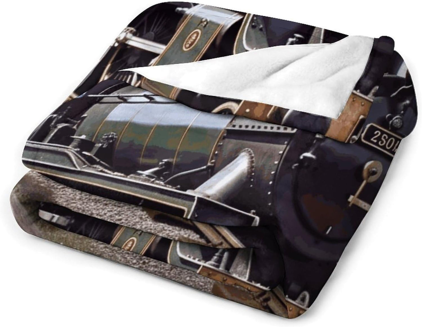 Steam Locomotive Train Blanket Super Soft Lightweight Throw Blanket Cute Cozy Warm Bed Blanket Decorative Fuzzy Blanket All-Season Home Decor Gift for Sofa Couch Living Room 60"*80"（150 * 200cm）