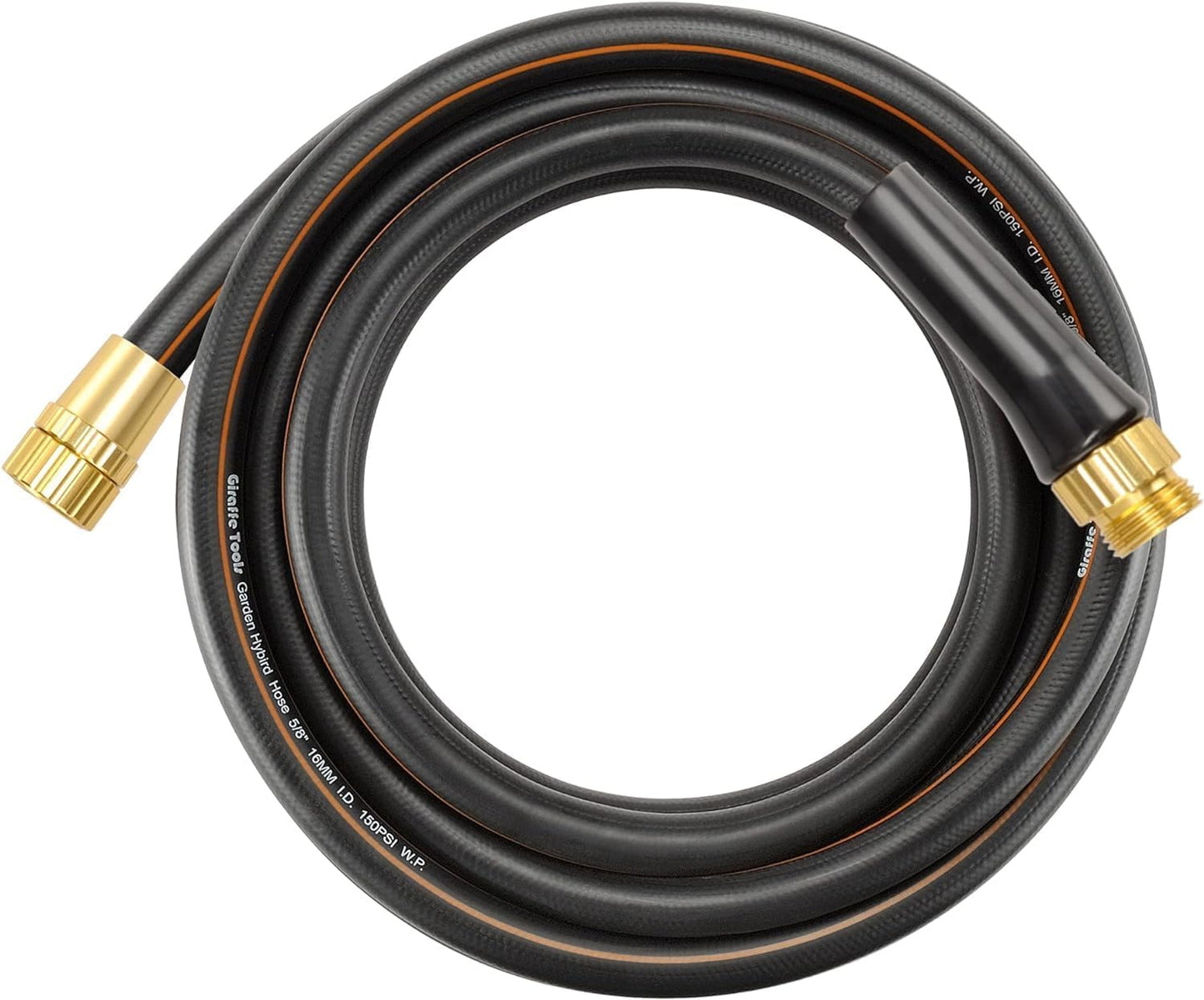 Giraffe Tools Garden Hose 25ft x 5/8'', Water Hose Heavy Duty, Flexible, Lightweight Hybrid Hose with Swivel Handle, Male to Female Fittings