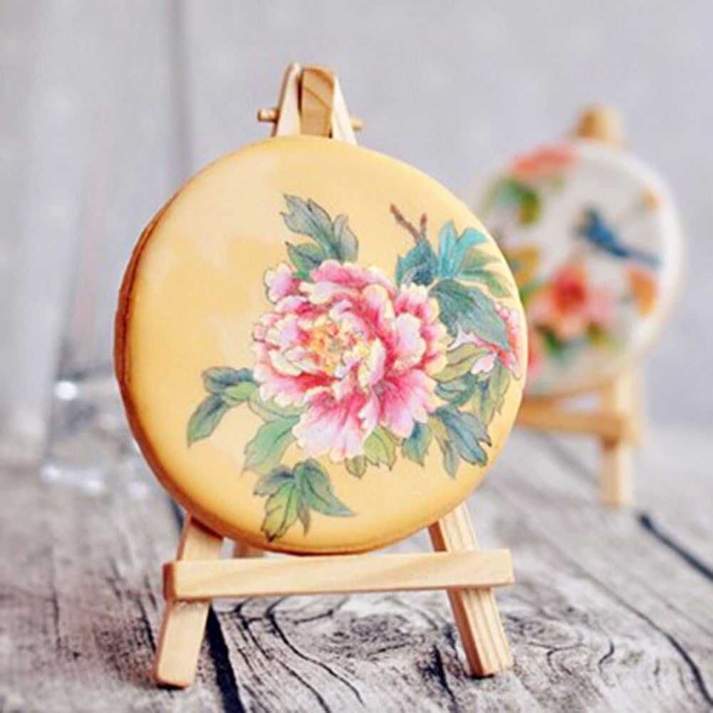 SK 12pcs Mini Wooden Easels Display Stand Photo Painting Display Portable Tripod Holder Stand- 6Inch (Wood)