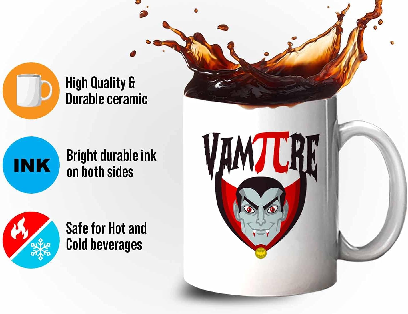 Bubble Hugs Math VamPIre Mug White 11 Oz - Funny Reading Book Lovers Literary librarian Halloween Reader - Hellowin, October, Costume, Cospla Horror, Ancient, Festival, Holida Decoration Ideas,