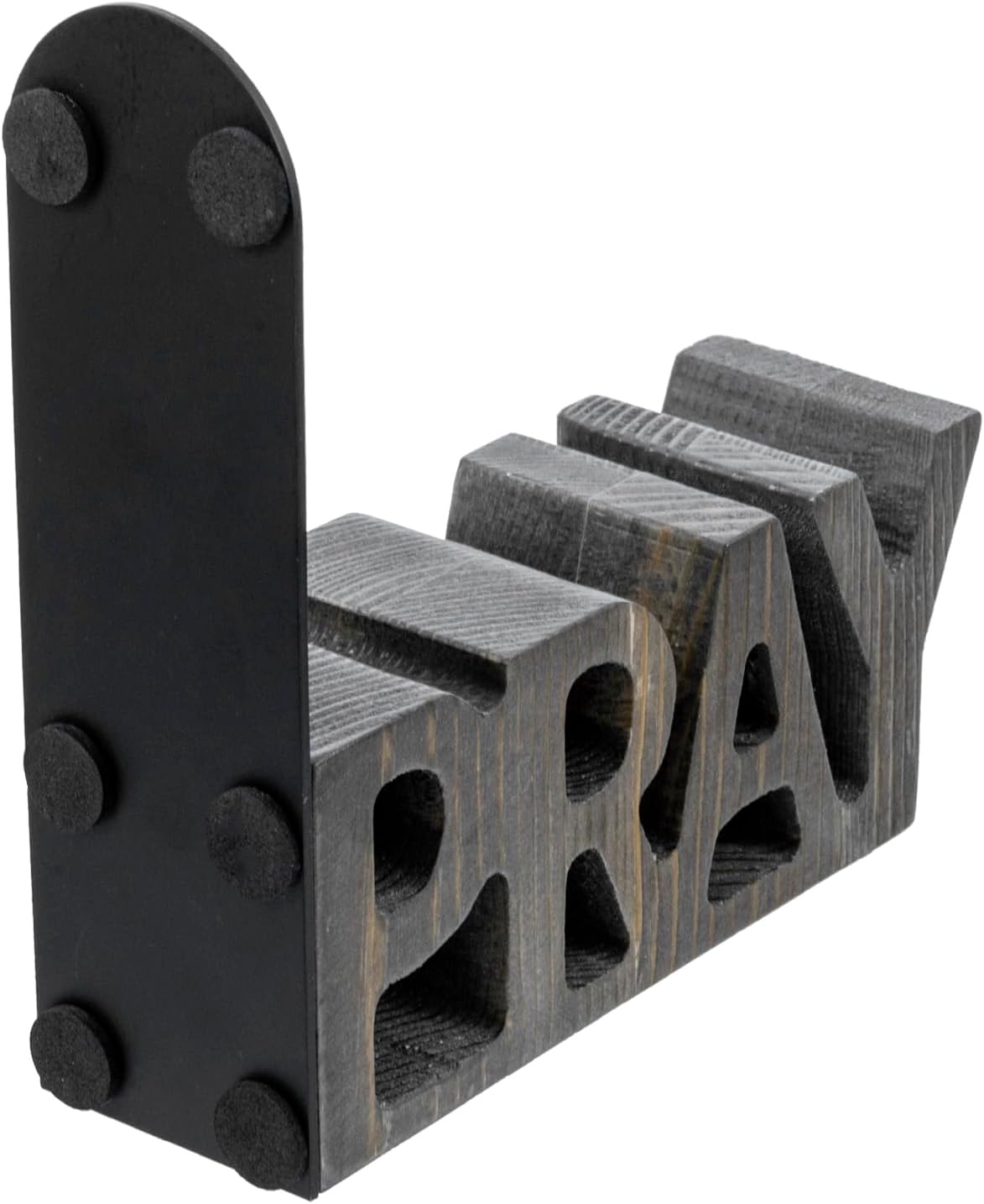 Book Ends Christian,Vintage Weathered Gray Solid Wood Bookends Carved in Read and Pray Block Letters, Decorative Book Stands for Home Library Bookshelf Office Desk, 2 Piece Set