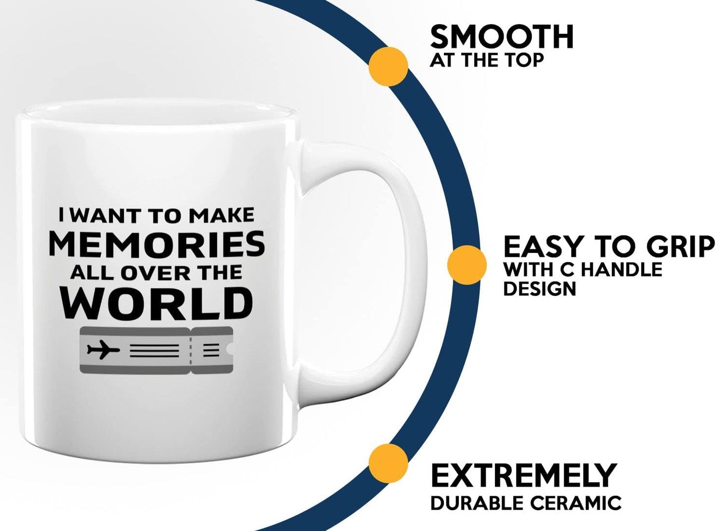 Journalist Coffee Mug 11oz White -All Over the World - Reading Lover Book Club Gift Author Appreciation Writer Journalism Novelist Scriptwriter