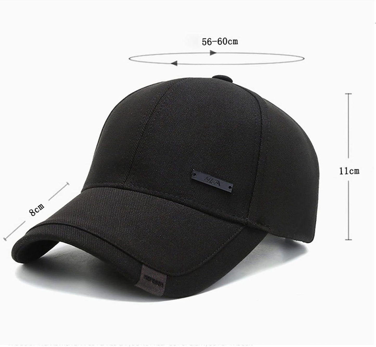 Vintage Cotton Dad Hat with Double Layer Peaks Adjustable Baseball Cap Trendy Trucker Hat for Mens Headwear