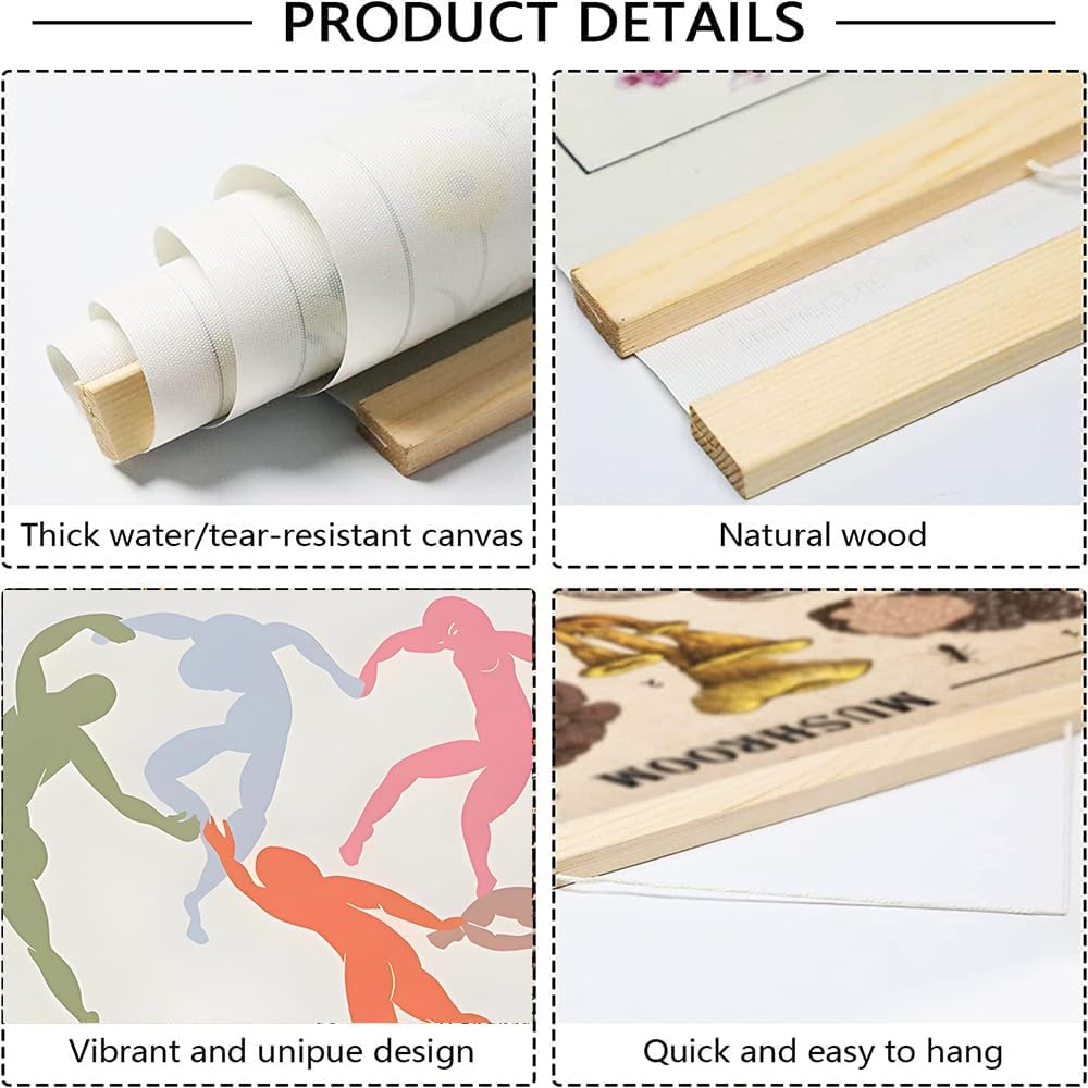 Canvas Poster Wall Art (yellow-7, 24L x 16W, Framed)