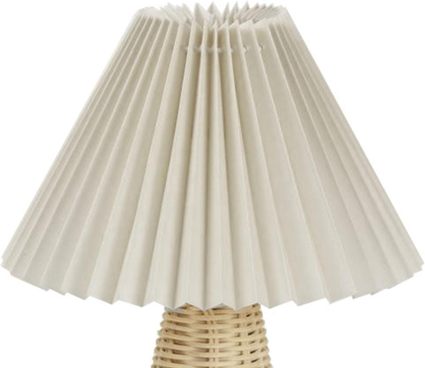 Desk Lamp, 2pcs Vintage Pleated Nightstand Lamp Soft Warm Bedside Lamp LED Lights with USB Cable Small Lamp for Living Room Decoration