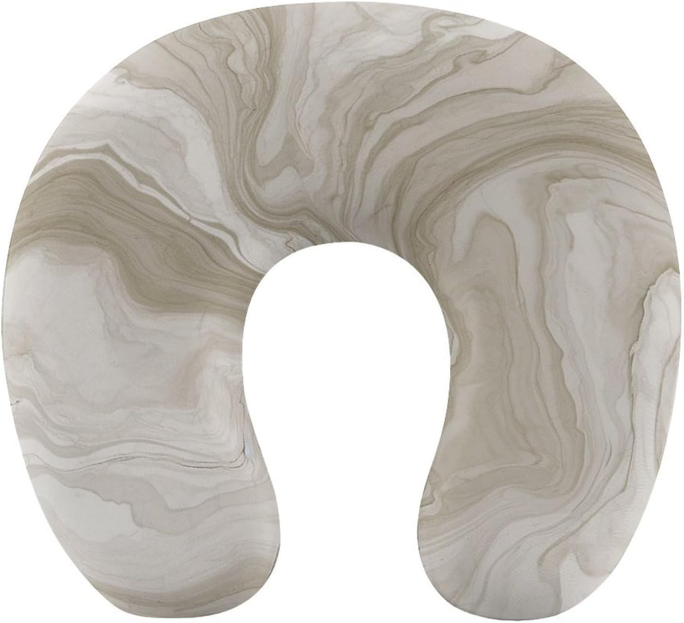 Wavy Line Style Neck Pillow Memory Foam U Shaped Pillows Portable Pillows for Shoulder Travel Head Support Pillow with Concealed Zipper for Airplane Car Home Office