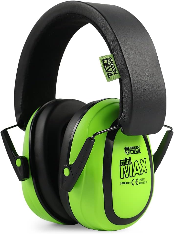GREEN DEVIL Kids Hearing Protection Ear muffs 27dB Noise Cancelling For Age 1-16 Low Profile Autism Sensory Headphones
