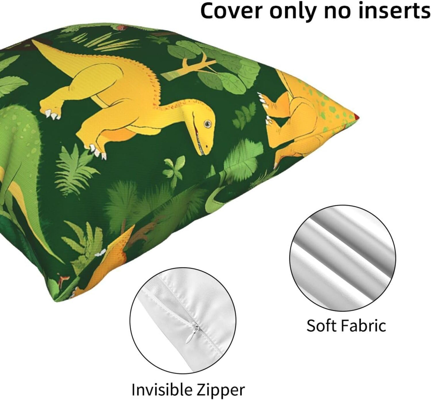 All-Season Square Pillow Covers 18"X18", Palm Leaf, Decorative Throw Pillow Covers for Sofa Bed Couch, Hidden Zipper Cushion Cover, Square Lumbar & Accent Pillowcases for Home Decor