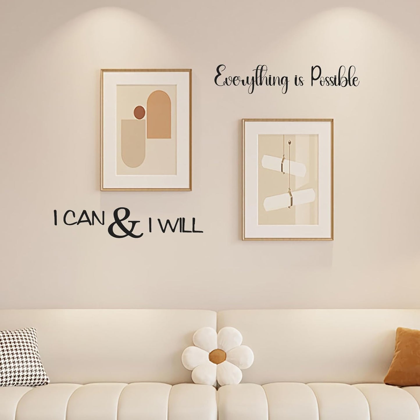 6 Sheets Decals for Walls, Inspirational Wall Stickers, Motivational Wall Decals Peel and Stick, Positive Saying Wall Art for Bedroom Office Teen Room Decor (Never Give up, Dream Big & More)