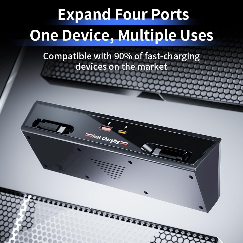 Car USB Hub Docking Station for Honda CR-V CRV 2023 2024 2025 2026 Type-C Fast Charger Auto Interior Centre Console Accessories Cigarette Lighter Decoration Phone Wireless Charging Adapter