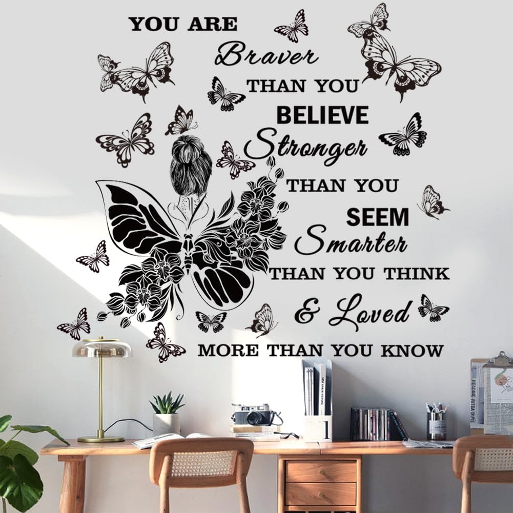 Inspirational Wall Decals You are Quote Wall Stickers Peel and Stick Wall Decor Motivational Saying Positive Wall Sticker for Girls Living Room Nursery Playroom Bedroom Daycare Decor