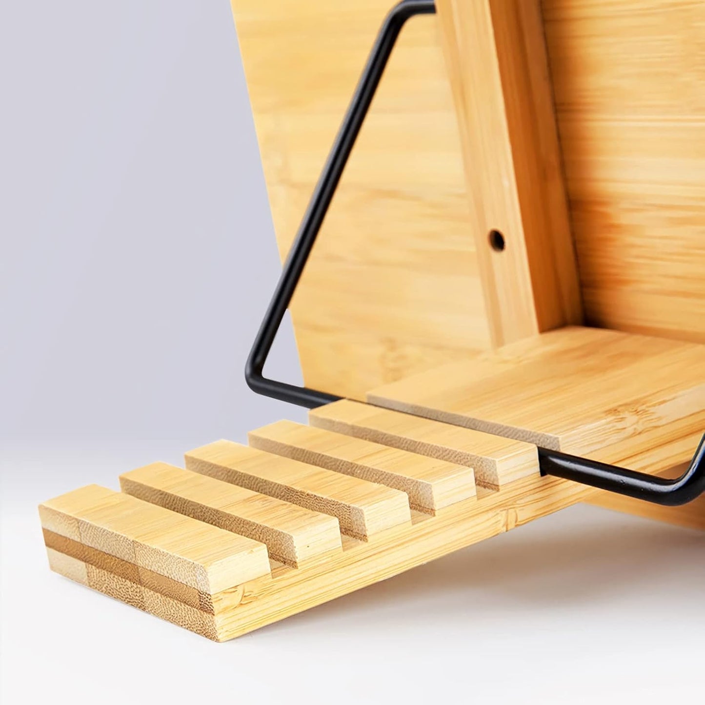 Book Stand Foldable Book Stand with Adjustable Height Reading Stands Portable Book Holder Tray for Tablet Laptop Cell Phone Recipe Textbook (Size : L-Large) ()