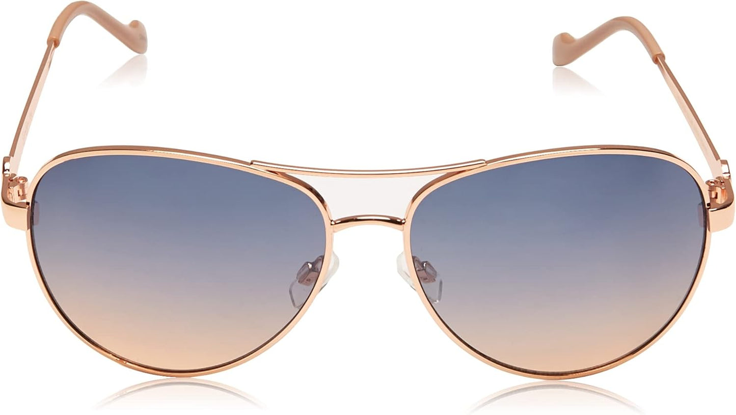 Jessica Simpson Women's J5596 Classic Metal Aviator Pilot Sunglasses with UV400 Protection