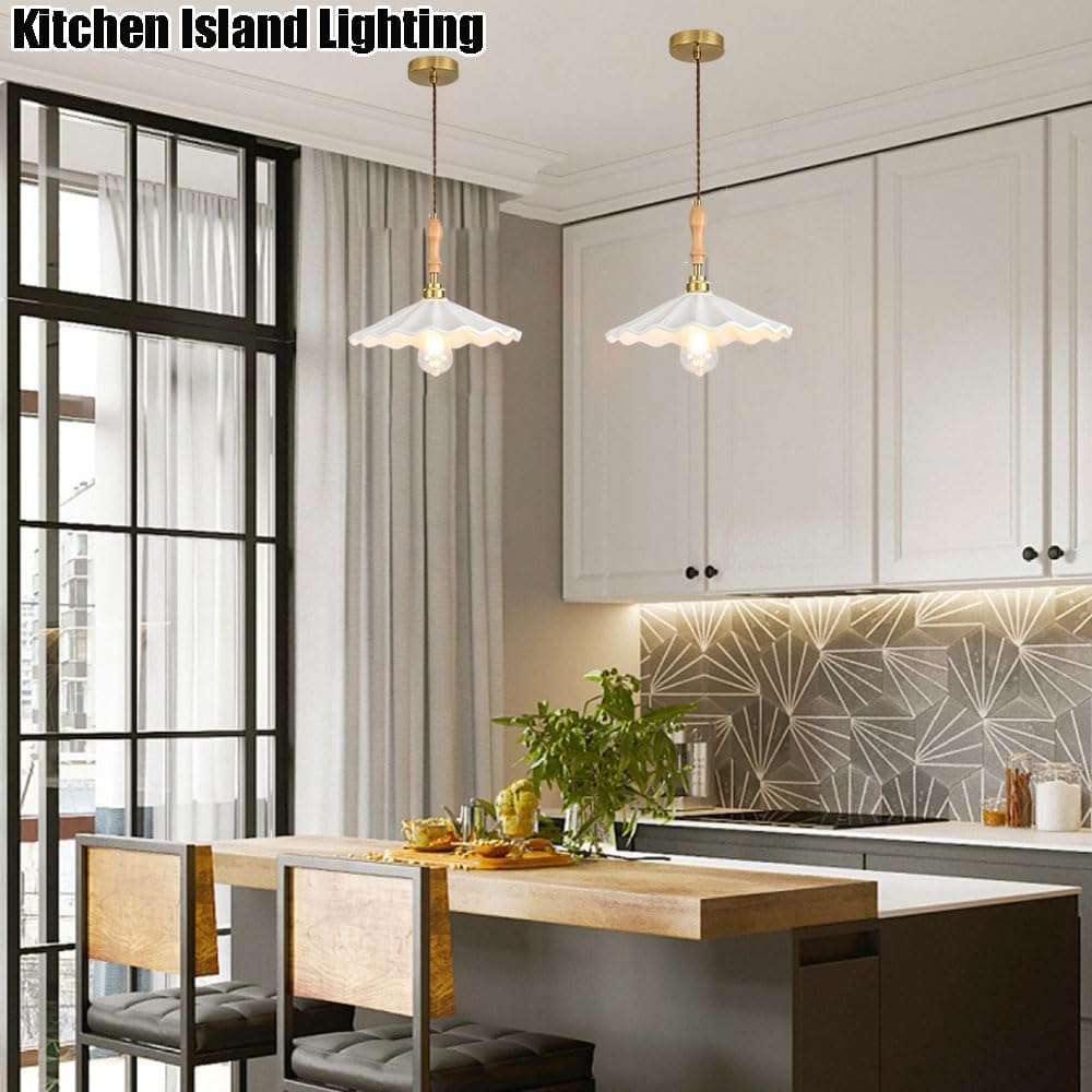 ZSJPDP Flush Mount Ceiling Lighting Fixtures,Japanese Minimalist Style Chandelier,Creative Lotus Leaf-Shaped Ceramic Hanging Lamp Lampshade,Study Bedroom Restaurant Decoration Pendant Light