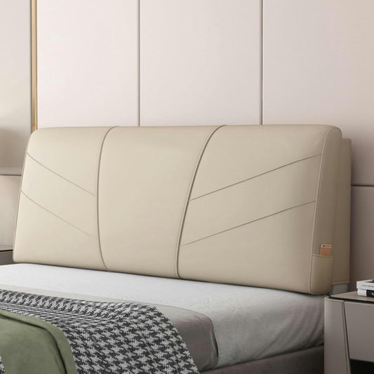 AMNOOL Headboard Full Bedside Pillow Large Support Backrest Headboard Upholstered Faux Leather Pillowboard Wedge Headboard Cushion for Sofa Bed Tatami Bunk Bed