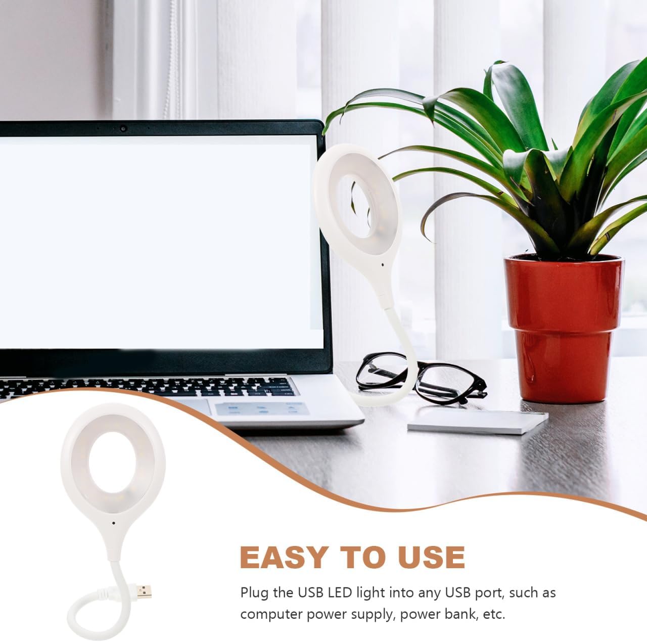 Gadpiparty 2pcs Voice Control USB Reading Flexible Gooseneck Led Light for Bedside Reading Soft Night Light Smart Voice Activation for Bedroom Office and Study Use