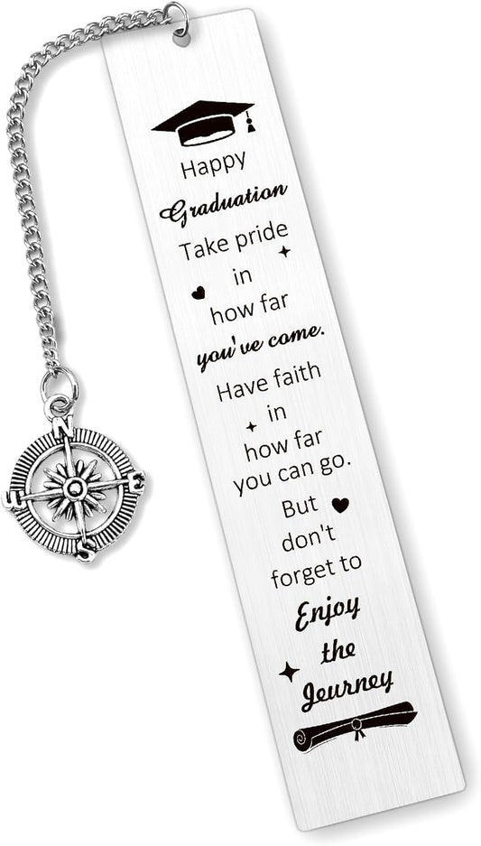 Graduation Gifts for Women Men Reading Lovers Metal Bookmark Book Accessories Happy College High School Graduation Congratulations Congrats Grad 2025 Gift for Him Her Personalized Book Mark