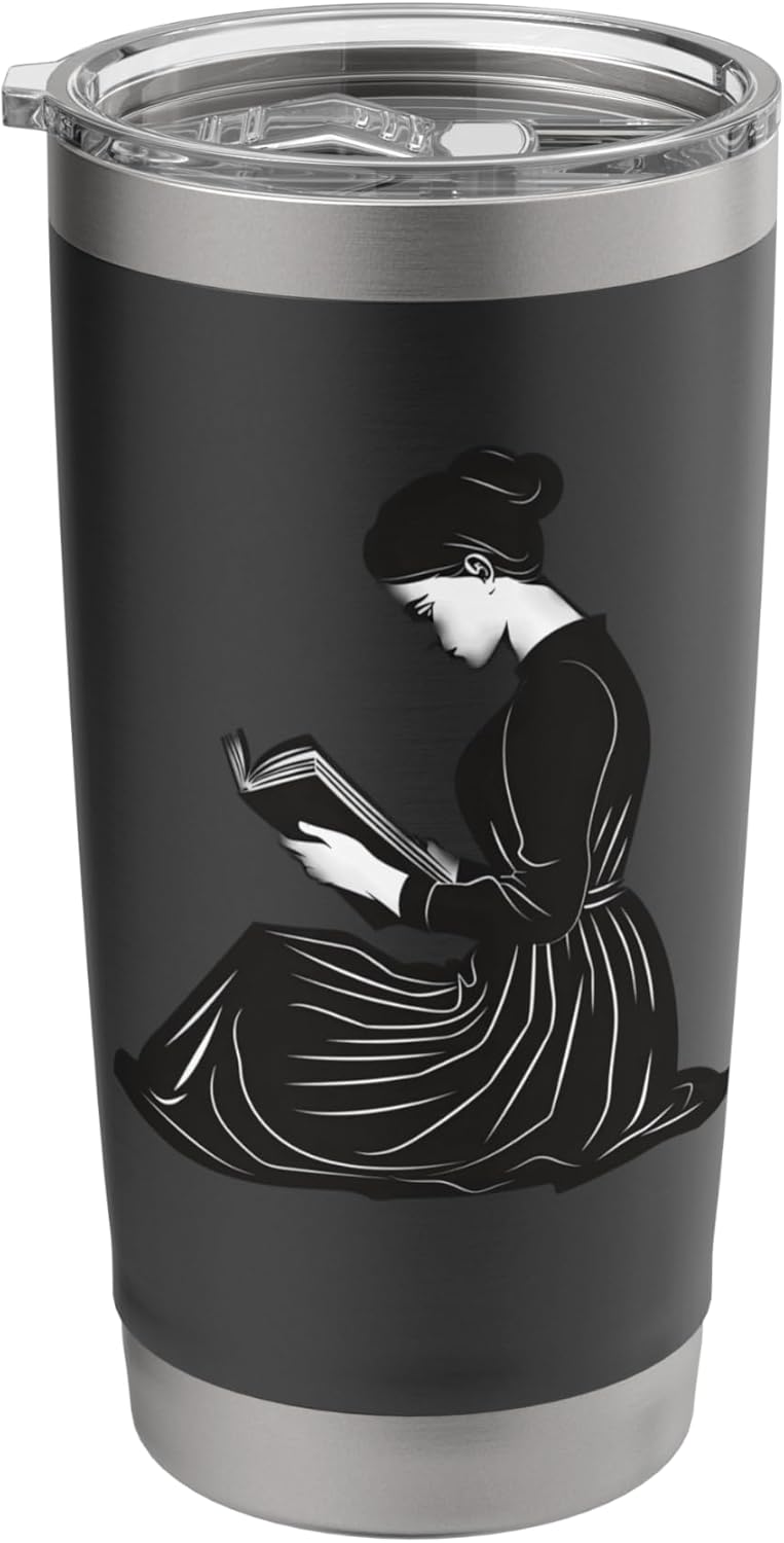 Emily Dickinson Reading A Book Stainless Steel Insulated Tumbler