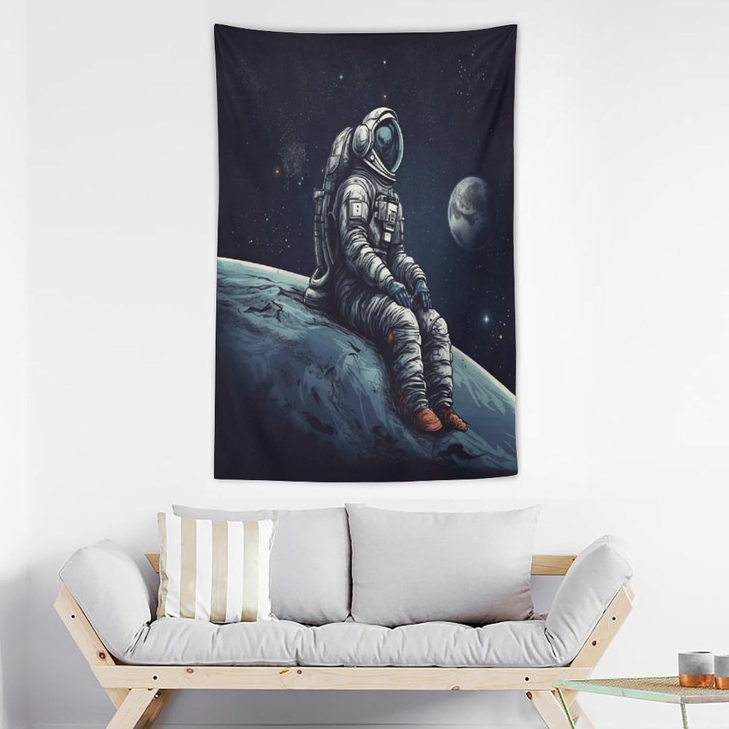 FodPand Astronaut Space Tapestry Anti-fading Wall Tapestry with Installation Kit Backdrop Banner Multipurpose Aesthetic Tapestries Boho Wall Art Hanging Decorative Blanket 40"x60"