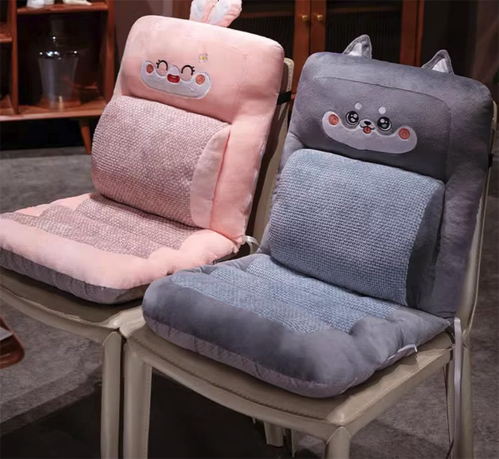 Tingting's Dream Cute Chair Seat Cushions Non-Slip Dining Chairs Pads Office Chair Butt Cushions Lumbar Pillow Sofa Rest Reading Pillow (Gray Husky, 40×85CM/15.7"×33.46")