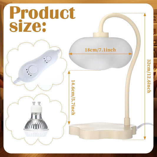Glooglitte Cloud Candle Warmer Lamp with Timer Dimmer Mother's Day Cute Warming Lamp Adjustable Wax Melt Light Bedside Table Scented Wax Light for Bedroom House Living Room Birthday Gift for Women