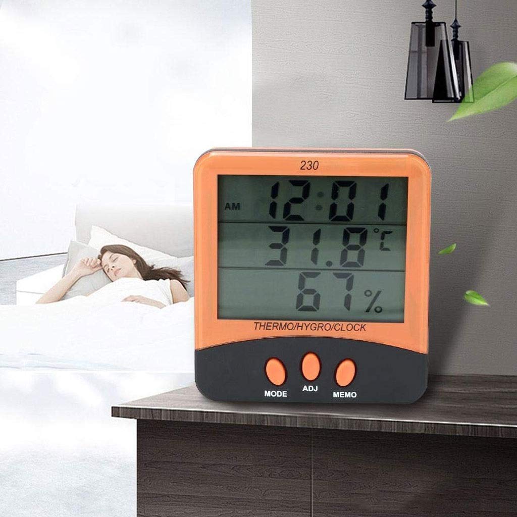 Digital Hygrometer Indoor Outdoor Thermometer Temperature and Humidity Gauge Monitor with Backlight LCD Display Meter