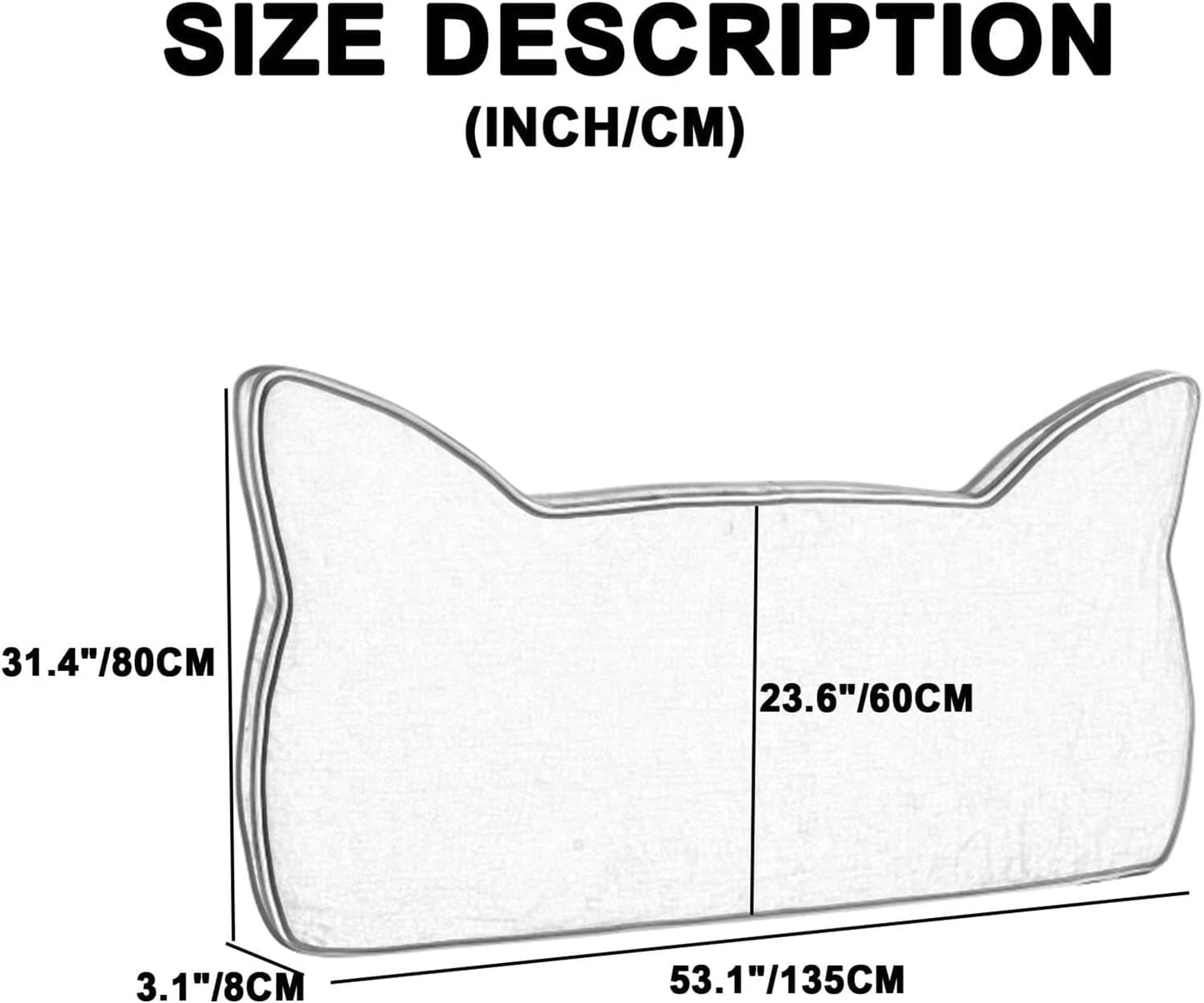 Lumbar Support Backrest Pillow for Bed, Headboard Cushion for Relaxation and Comfort, Soft Back Support Pillow for Ultimate Rest and Ergonomic Design