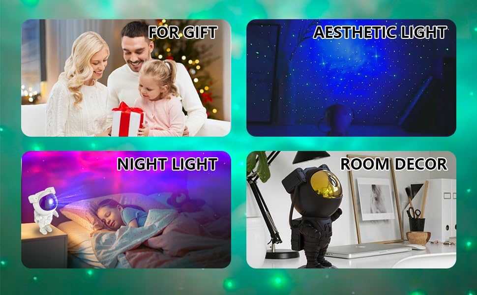Star Projector Galaxy Night Light, Astronaut Galaxy Projector with Timer and Remote Control, Sunset lamp, Gift for Kids Adults for Bedroom, Birthdays,Christmas, Valentine's Day.