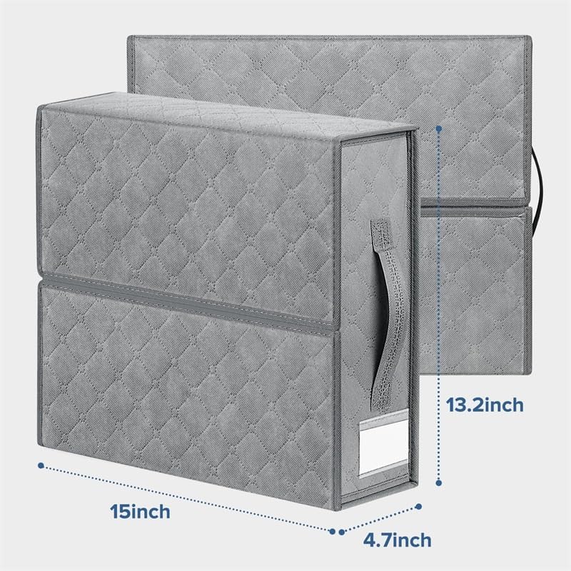 Underbed Storage Bag For Portable Foldable Quilt Wardrobe Clothes Box Organizer Large Capacity(D)