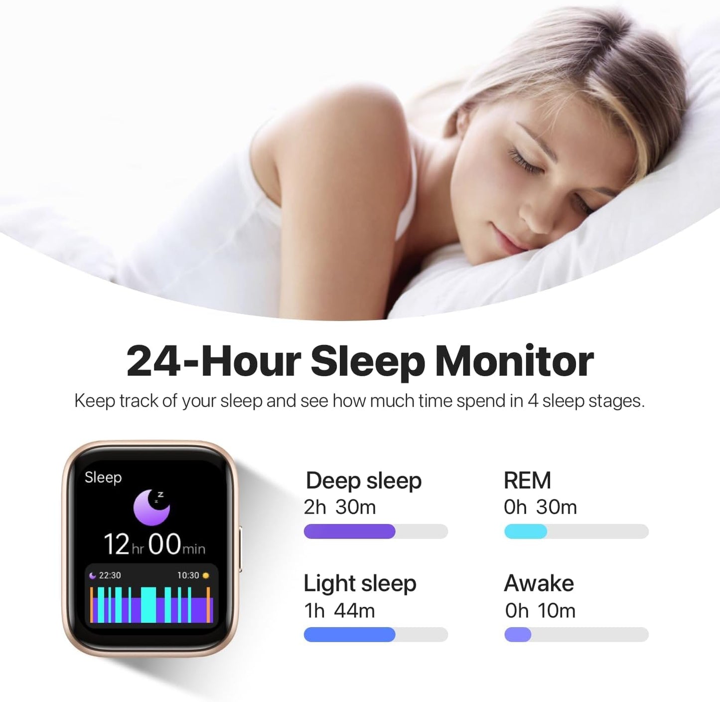 Smart Watches for Men Women - 1.83" HD 2025 Fitness Tracker with 100 Sports Modes, Heart Rate/Sleep Monitor, Bluetooth Call & Music Control IP68 Waterproof for iPhone/Android