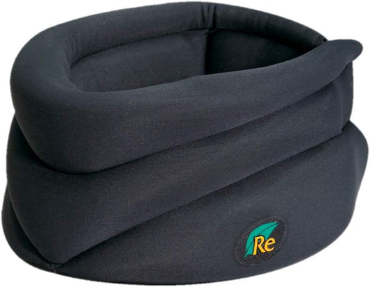 Caldera International - Releaf® Neck Rest – Soft Neck Brace for Neck Pain and Support, Comfortable Neck Brace for Sleeping, Cervical Collar Neck Support Brace for Travel, Reading - Large, Black
