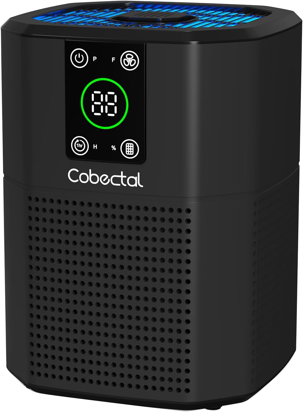 Air Purifier for Home Bedroom, Cobectal Room Air Cleaner with H13 True HEPA 3-in-1 Filter, Aroma Function & Sleep Mode, Desktop Small Air Purifier for Office, Dorm, Hotel, RVs (Black)