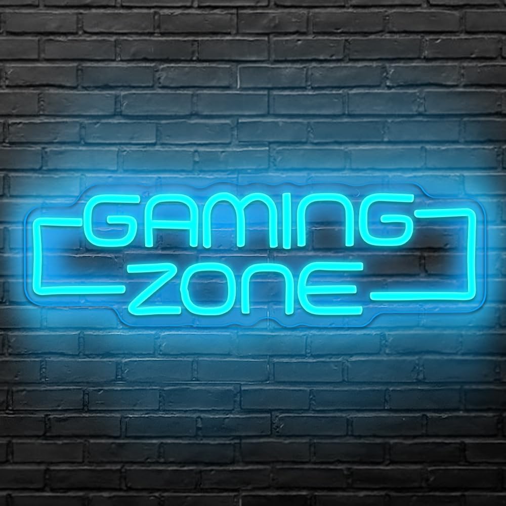 Gaming Zone Neon Sign,Game Zone Neon Sign for Teens Gamer Room Decor，Gaming Light Neon Sign for Gaming Wall Decor，Led Neon Gaming Sign for Gamer Gifts Boys