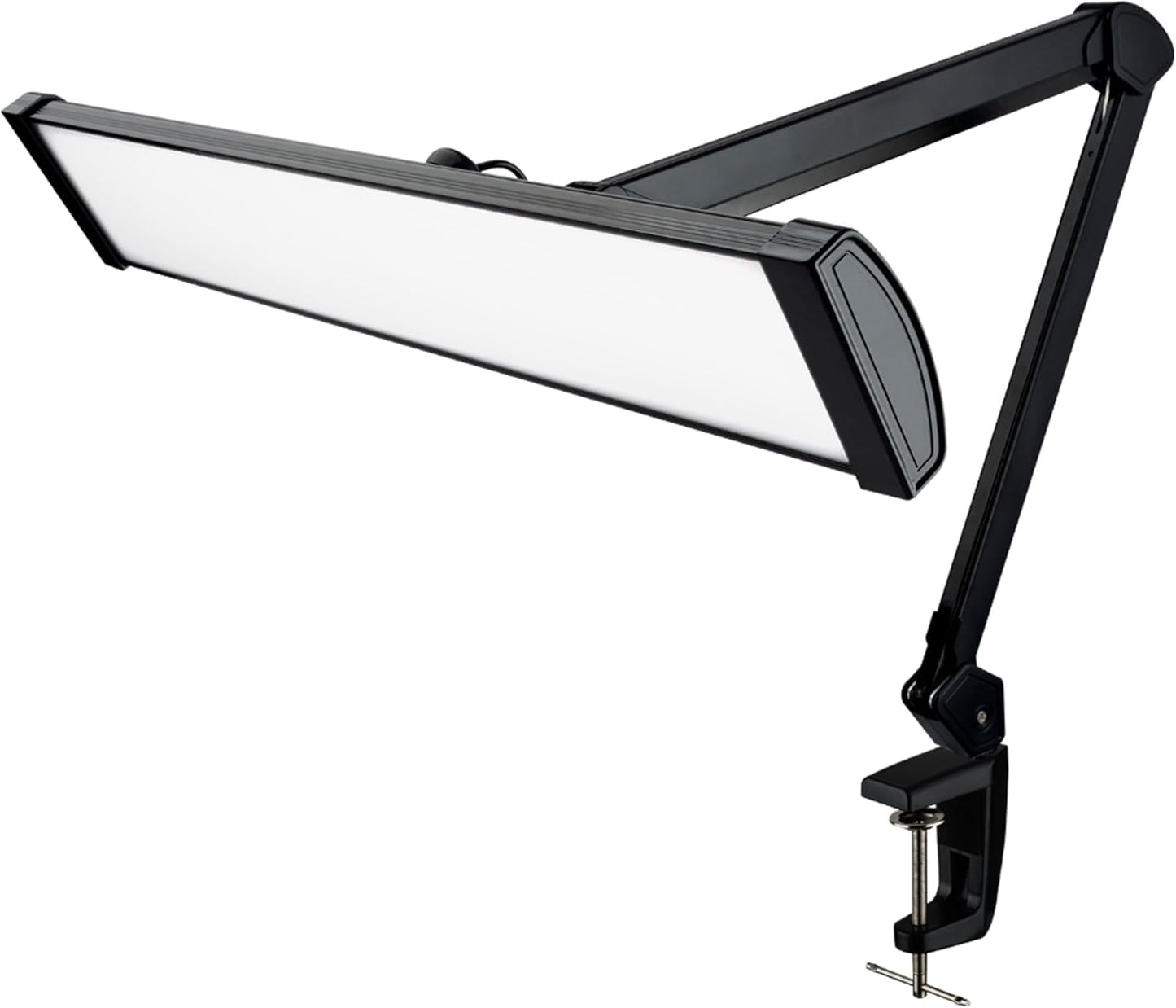 Ultra Bright 2300 Lumens Professional Eye Care LED Desk Lamp - Adjustable Brightness, Dimmable Modern Task Light with Clamp for Home Office, Beauty, Crafting, Workbench (Daylight, Dimming, Black)