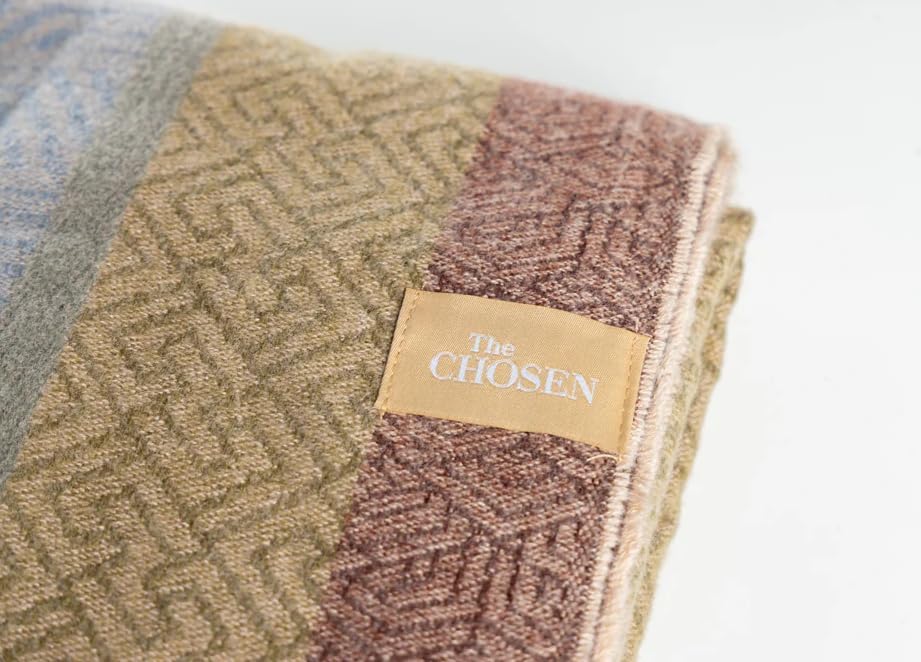 The Chosen Multi-Colored Blanket – Disciples Tunic Inspired Throw | 12-Color Design Symbolizing The Twelve | Soft Cozy Blanket | 50x72 Polyester Throw