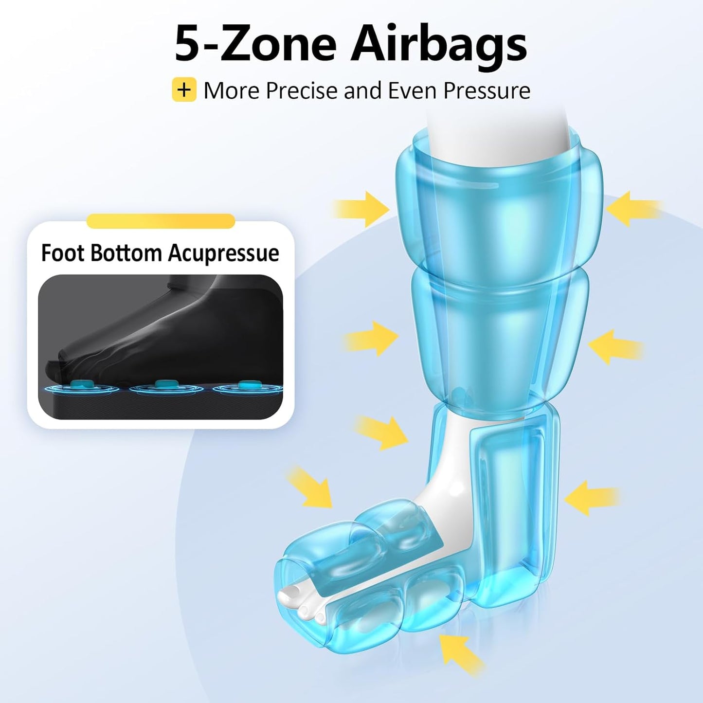 Comfytemp Cordless Foot and Calf Massager with Heat, Birthday Gift for Men Women Dad Mom Seniors, Rechargeable Leg and Feet Compression Massage for Circulation and Pain Relief (Fits Size 6 to 10)