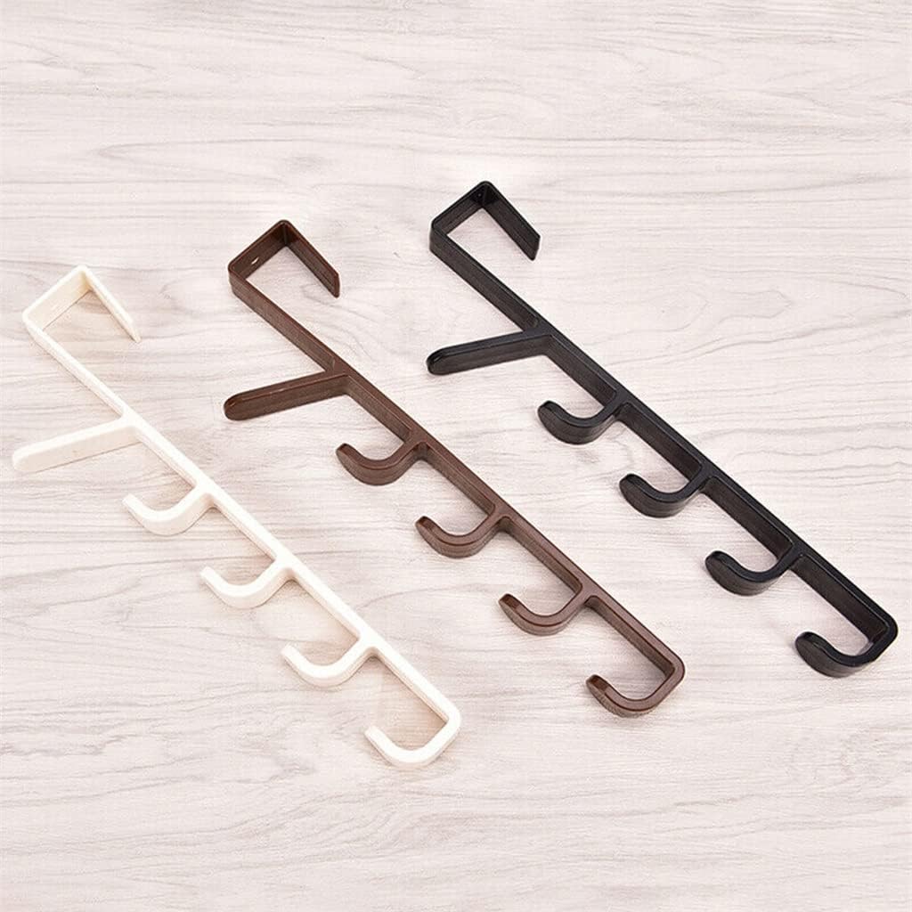 Multi-purpose Five-segment Hooks Storage Household Hook Rack Organizer Clothes Coat Hat Bag Hanger Holder(Onecolor)