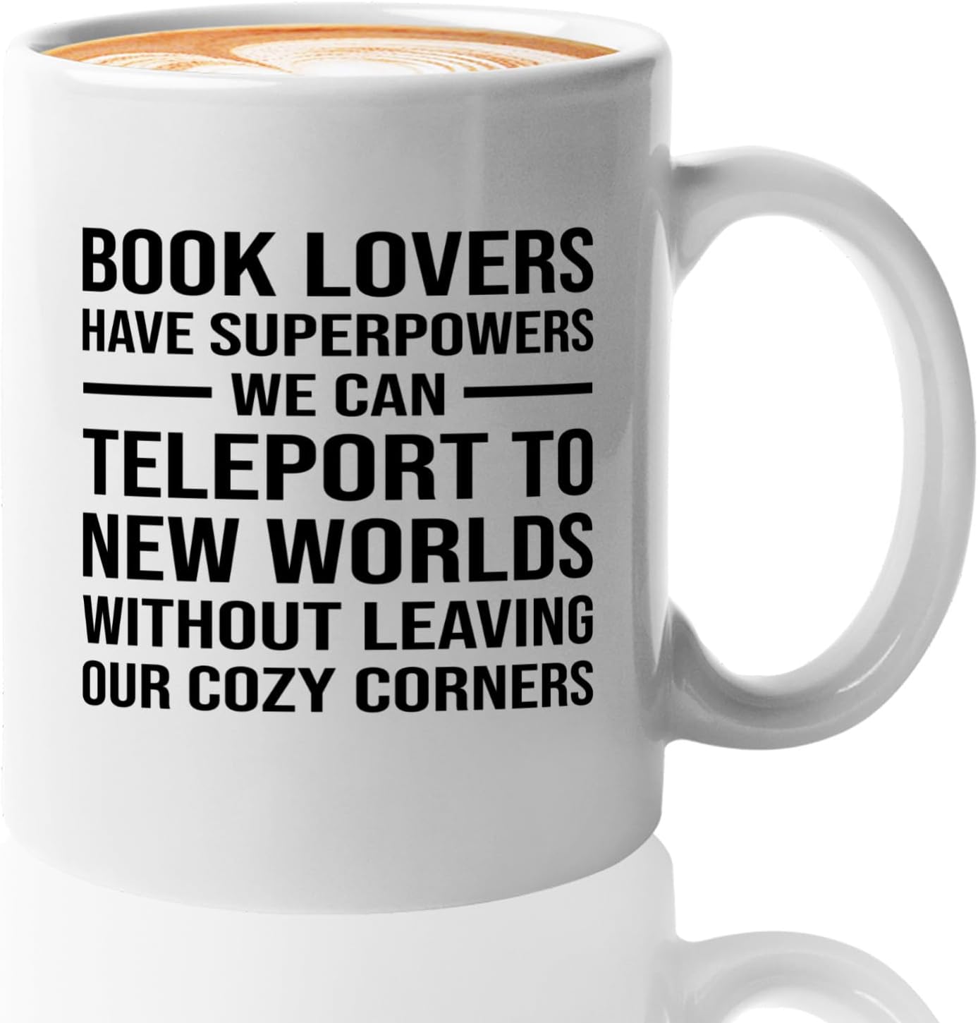 Book Lover Coffee Mug 11oz White -We Can Teleport - Writer Editor Bookish Librarian Bibliophile Bookish Grammar Philosophers