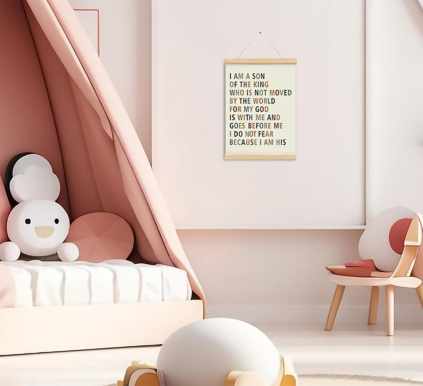 foedor Daily Affirmations Poster, Little Boys Christian for Toddler Room Decor,Positive Wall Decor Posters for Boys Room Classroom Playroom Nursery,12x16 Inch