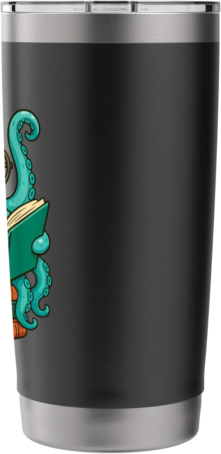 Octopus Reading Book - Reading Bookworm Reader Stainless Steel Insulated Tumbler