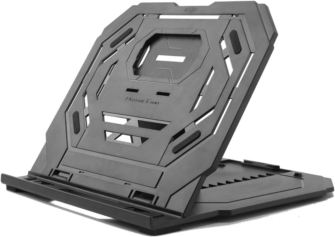 Drawing Tablet Stand, Laptop Foldable Stand for Drawing Monitor, 9 Levels Adjustable Angles with a Built-in Phone Holder, for 12-17 inch Drawing Tablet, MacBook, Laptop, iPad, Book, Phone