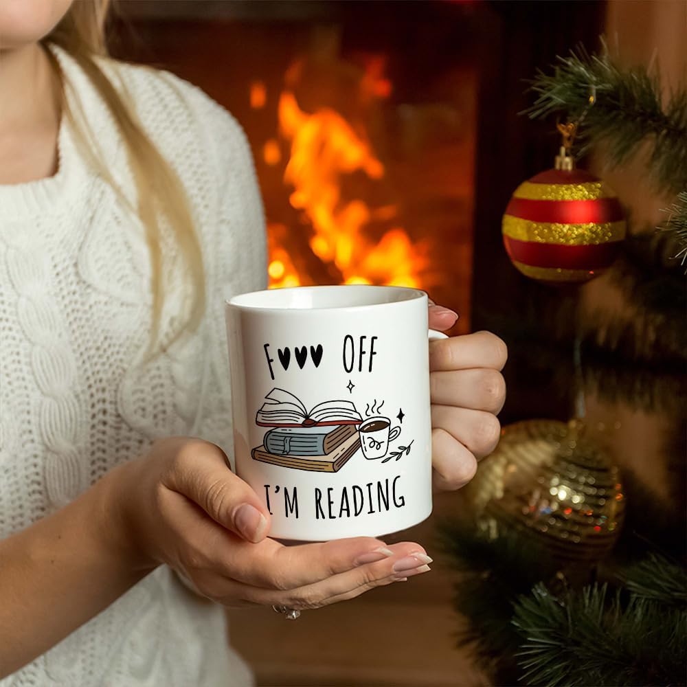 Funny Gifts for Book Lovers Reading Themed Coffee Mugs 11oz Bookish Gifts for Women - Book Club Gift - Librarian Reader Gift for Bookworms