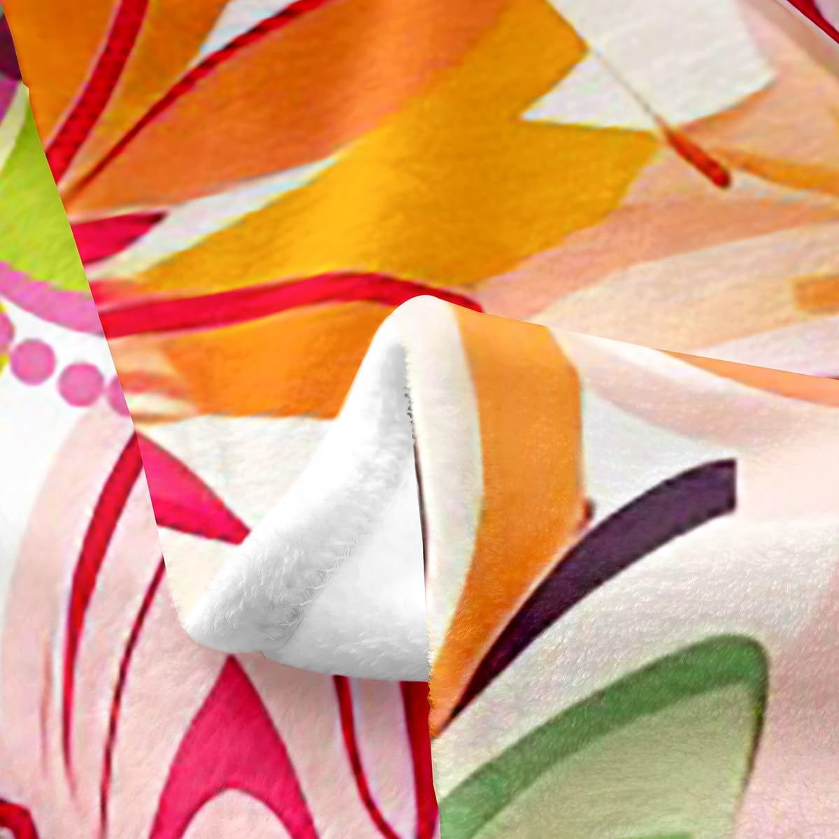 Vintage Floral Throw Blanket for Girls Bed Sofa Couch, 70S Retro Groovy Flower Fuzzy Blanket, Bohemian Disco Art Fleece Blanket, Boho Exotic Hippie Luxury Soft Cozy Plush Bed Blanket, Twin Size